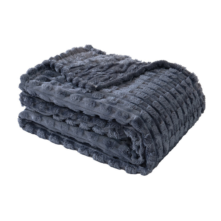 Ladies Soft and Luxurious Plush Blanket with Detailed Rib Structure Kalsten