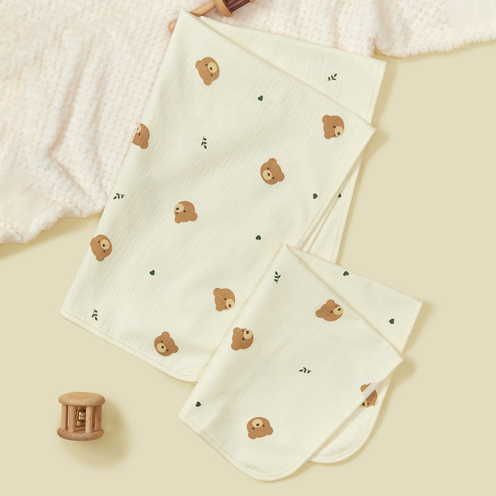 Soft Muslin Baby Blanket with Rainbow Print kalsten