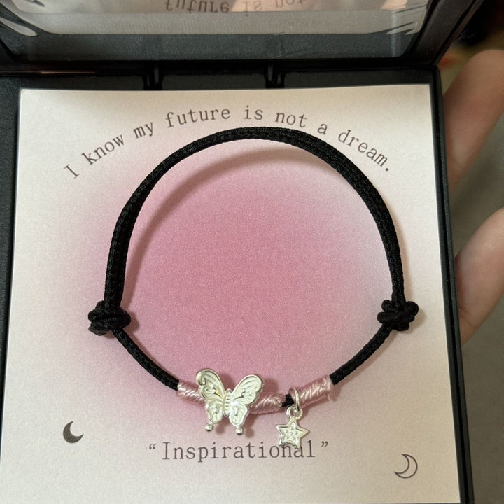 Butterfly Charm Knotted Bracelet Kalsten
