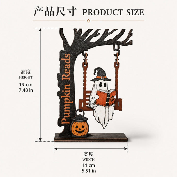 Whimsical Halloween Ghost and Cat Decoration Kalsten
