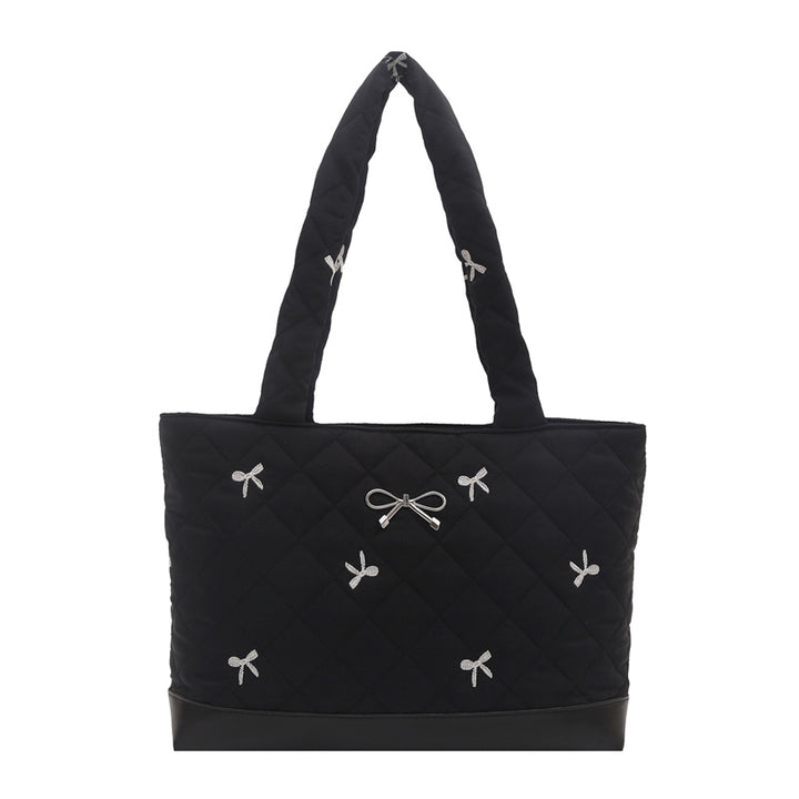 Quilted Decorative Bow Tote