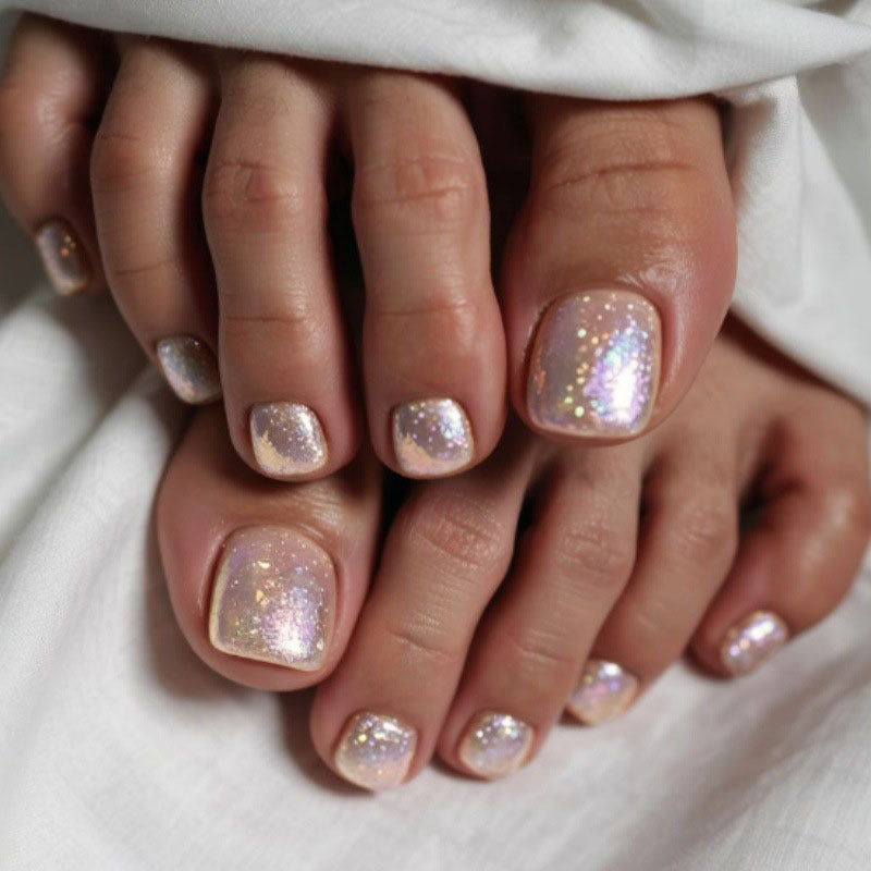 Glittery Gel Nail Art