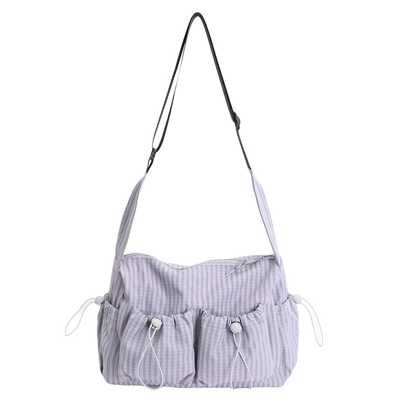 Casual Checked Shoulder Bag