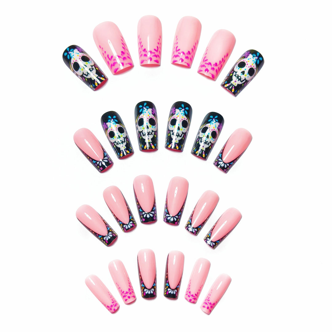 Artistic Skull Design Nail Art Kalsten