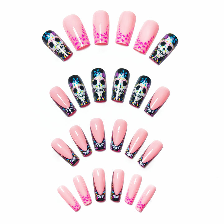 Artistic Skull Design Nail Art Kalsten
