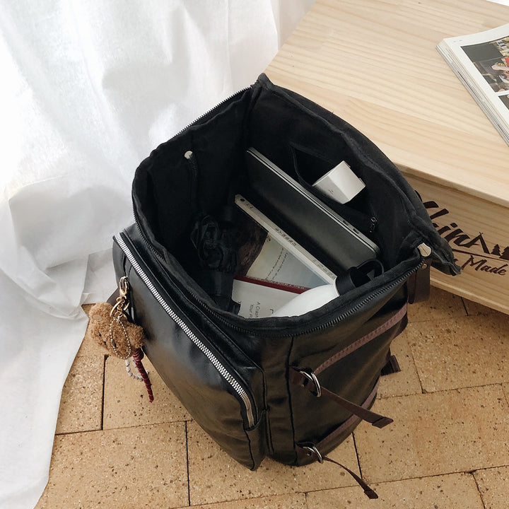 Premium Leather Weekender Duffel Bag