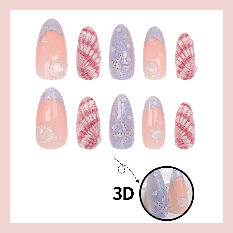 Nail art set with maritime shell and star motifs Kalsten