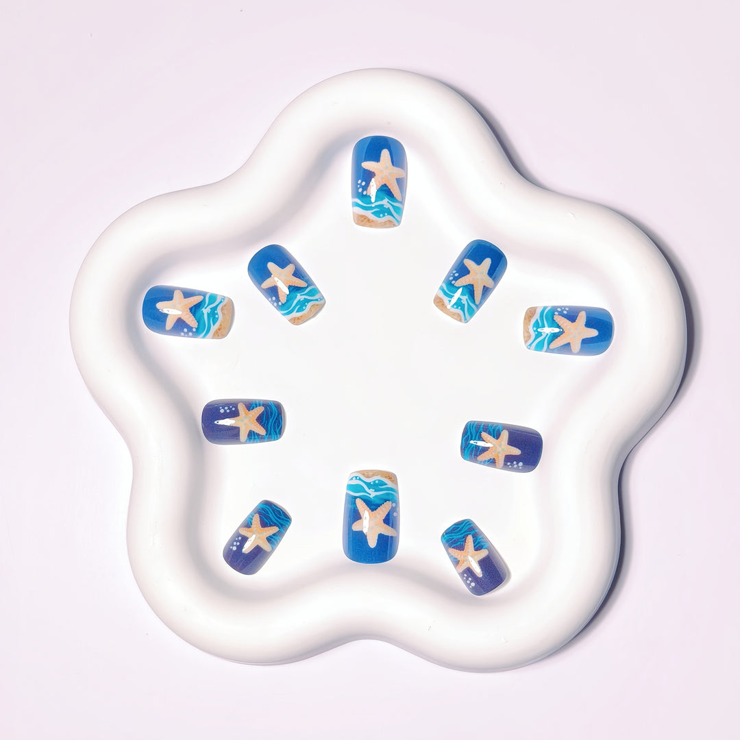 Nautical Themed 3D Acrylic Nail Art Kalsten