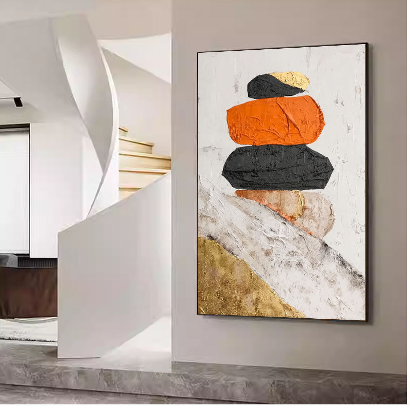 Abstract Textured Canvas Wall Art Decor