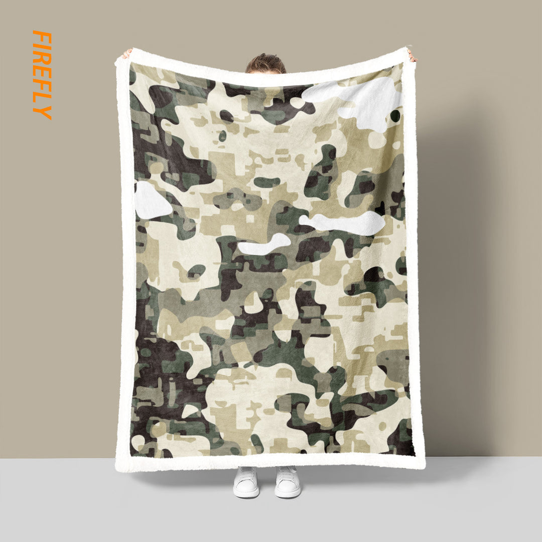 Tactical Camo Fleece Throw Blanket