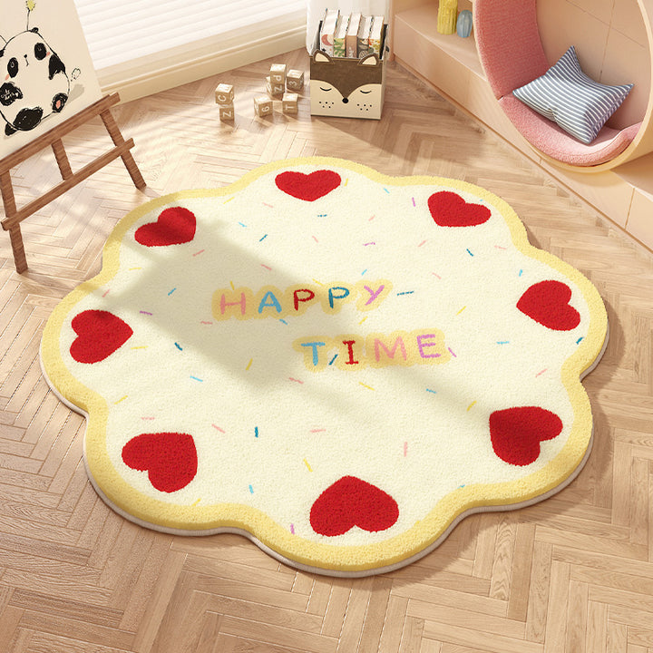 Playful Bow-Patterned Round Area Rug