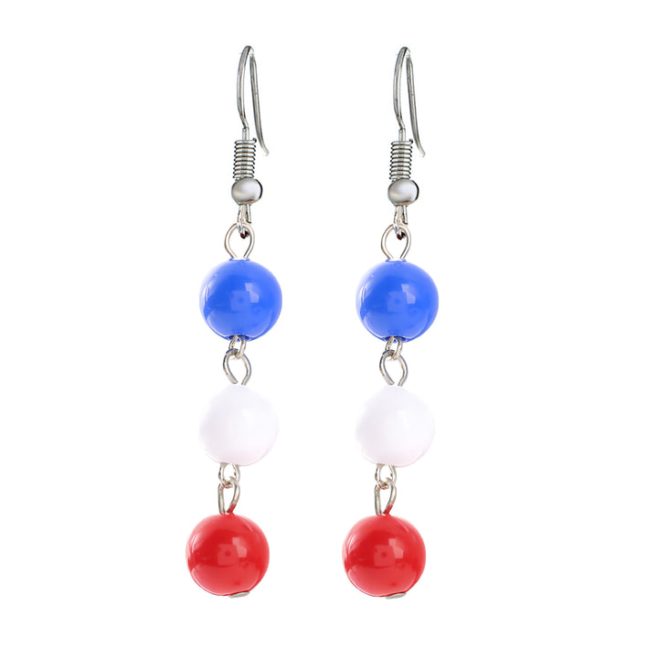 Women nan enamel horseshoe earrings with star motif and fishhook closure Kalsten