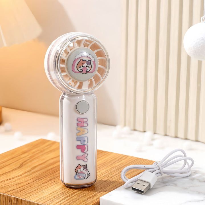 Ladies Portable Hand Fan with Cute Animal Design Kalsten