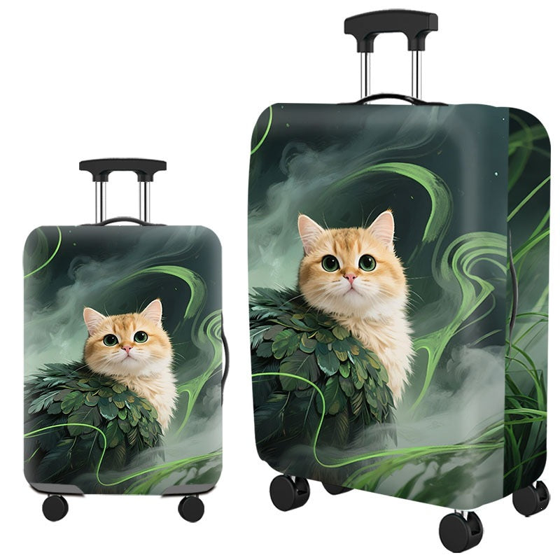 Artistic Cat-Themed Hard Shell Suitcase Kalsten