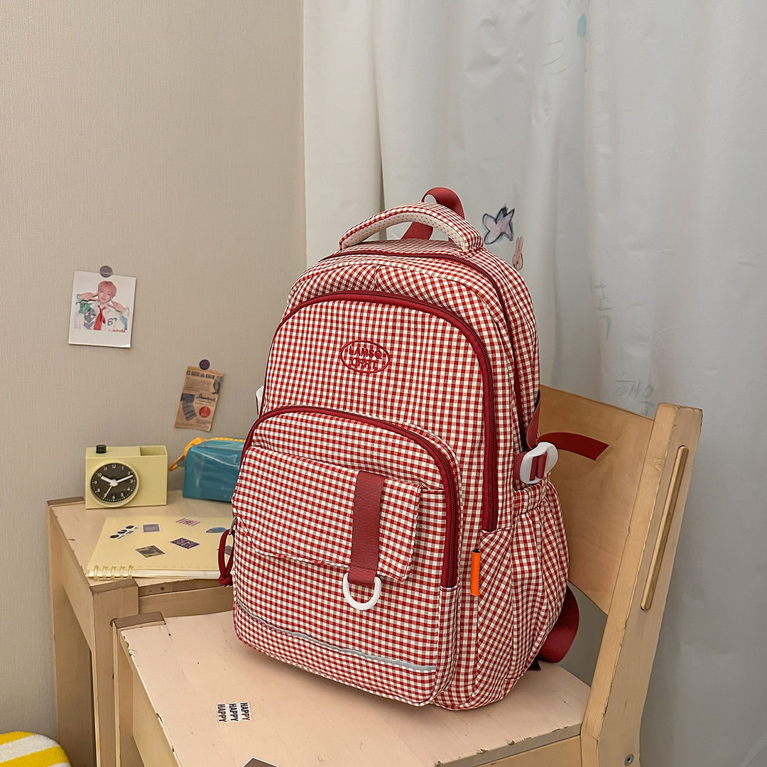 Stylish Checkerboard Pattern Backpack Kalsten 1791205963