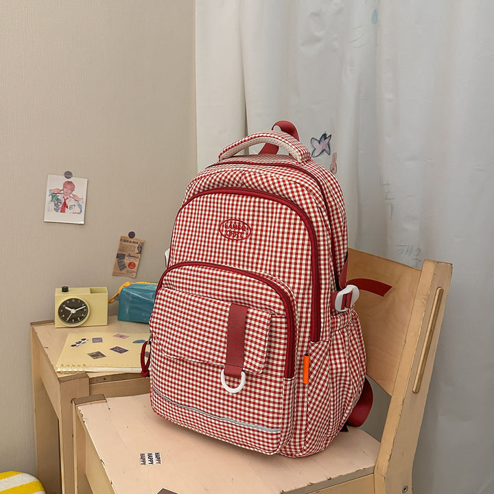 Stylish Checkerboard Pattern Backpack Kalsten 1791205963