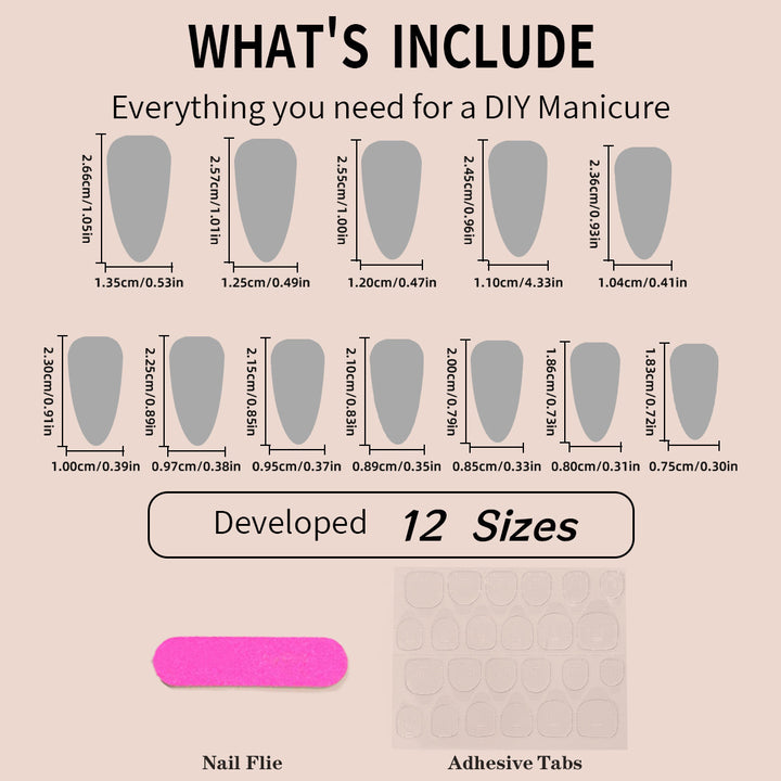 Artificial nail set with flexibly adjustable forms Kalsten