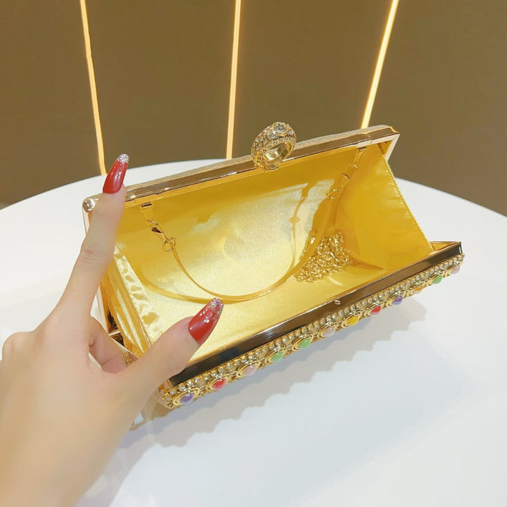Crystal-Embellished Evening Clutch