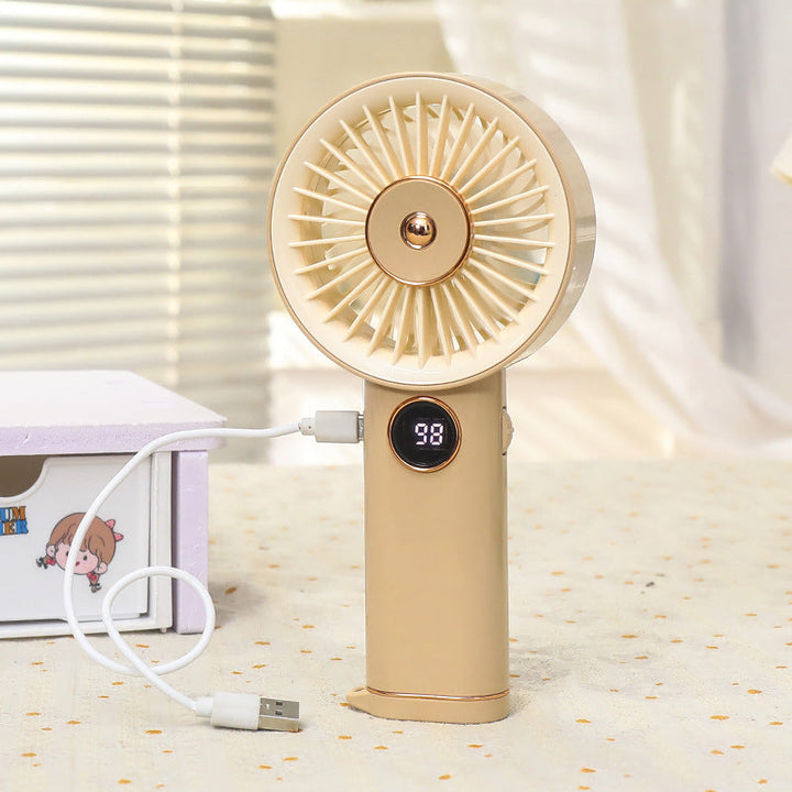 Women Portable Hand Fan with USB Charging Option and Intuitive Design Kalsten