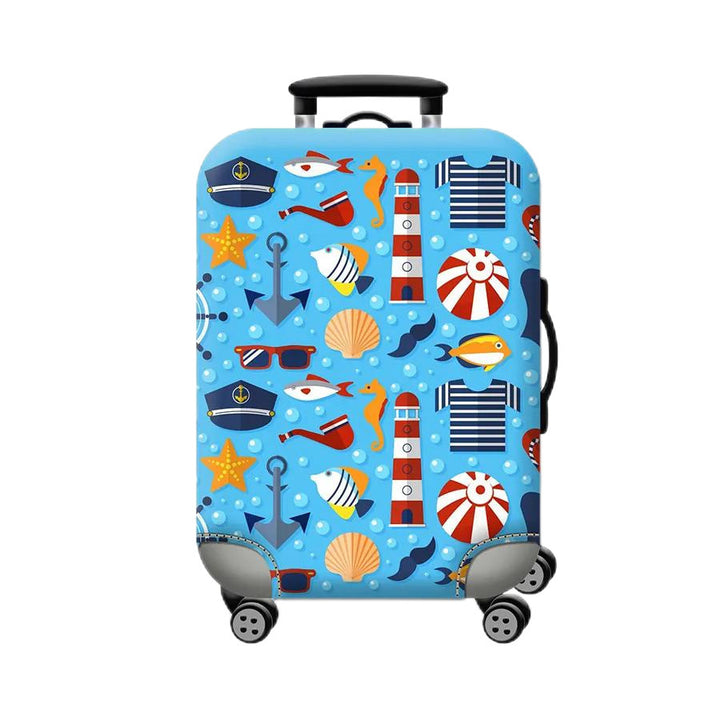 Women Hard Shell Suitcase with Trendy Surf and Palm Design Kalsten
