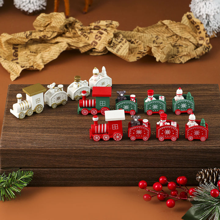 Christmas-Themed Wooden Train Decoration Kalsten
