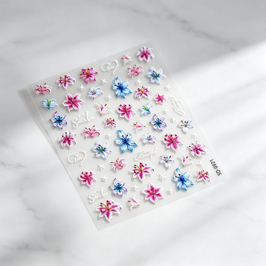 Floral Decorative Nail Art Stickers