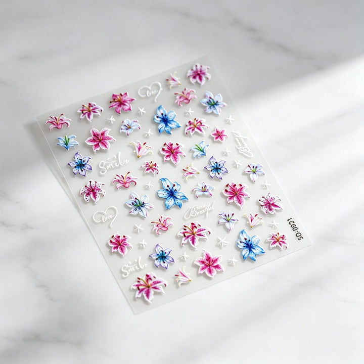 Floral Decorative Nail Art Stickers