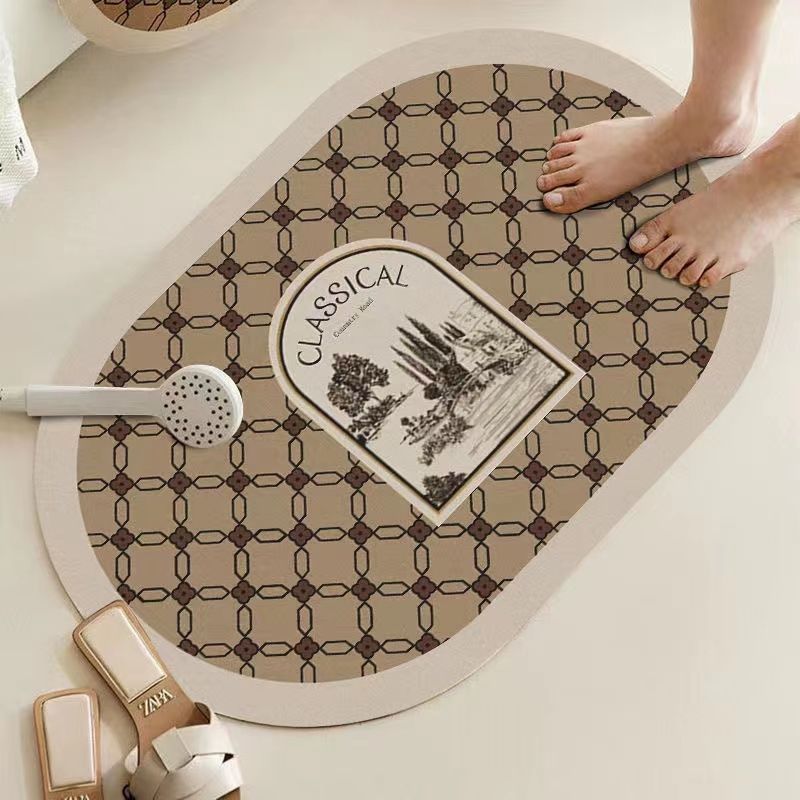 Elegant Floral Design Bath Mat Kalsten