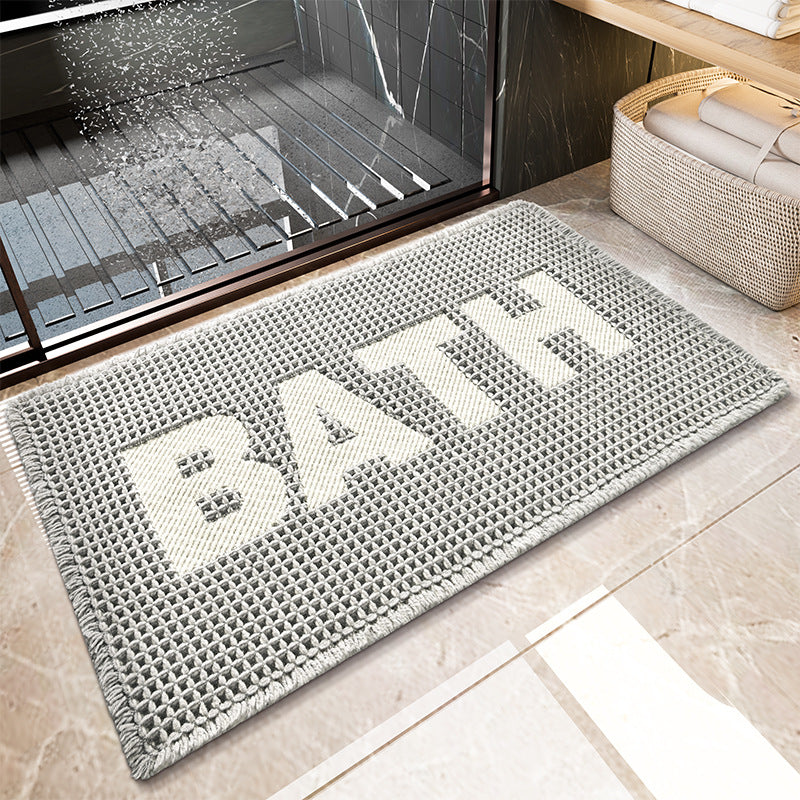 Decorative Bath Rug with Woven Texture Kalsten
