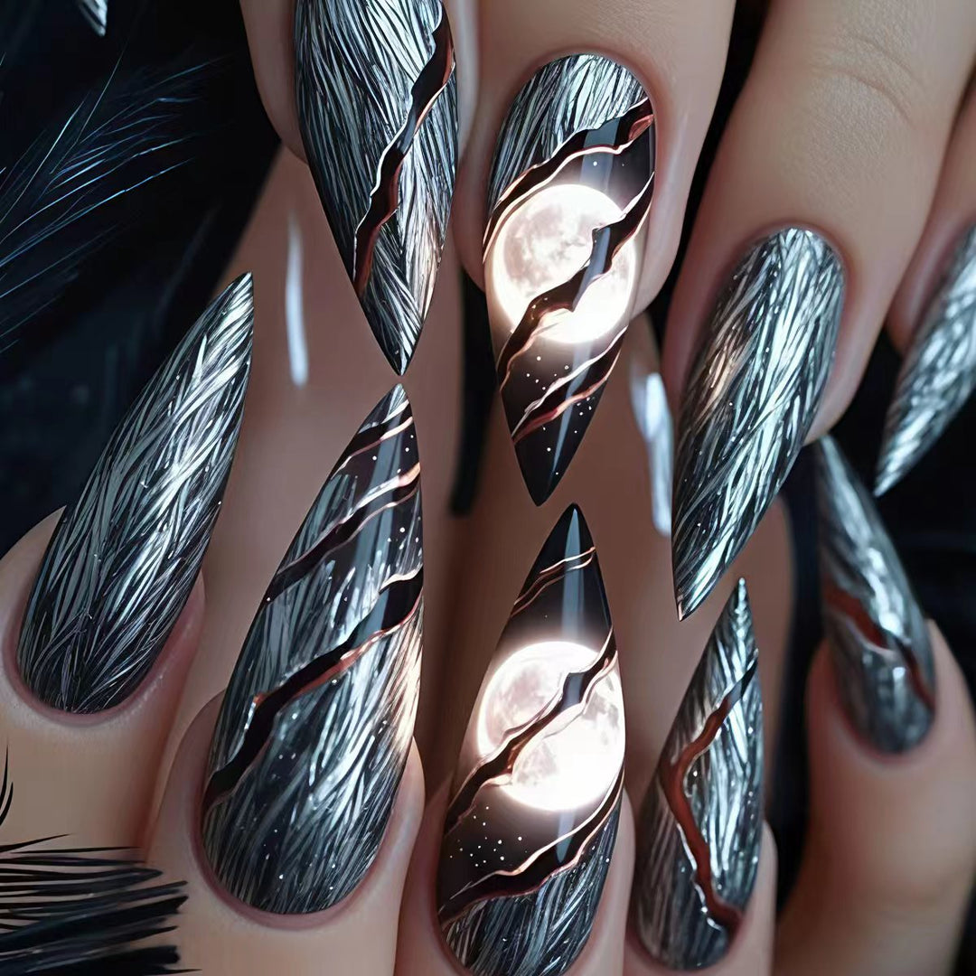 Artistic Stiletto Nail Art Kalsten