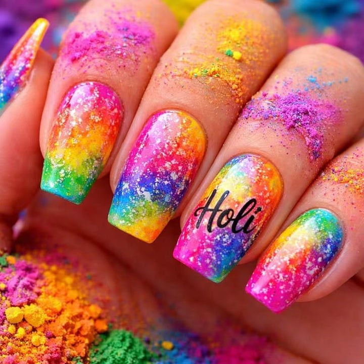 Festival-Themed Glitter Nail Art Kalsten