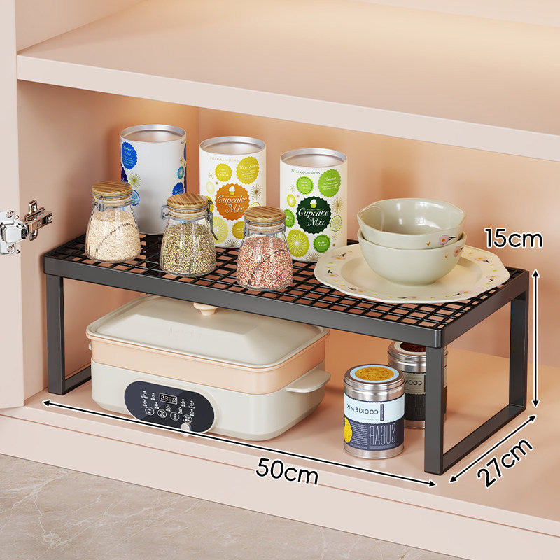 Ventilated Metal Grid Cabinet Shelf Organizer Rack