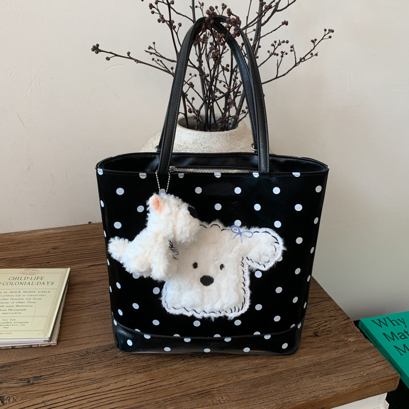 Plush shoulder bag with playful dog motif Kalsten