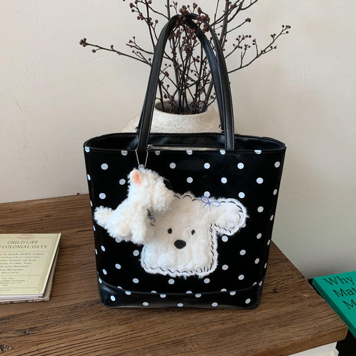 Plush shoulder bag with playful dog motif Kalsten