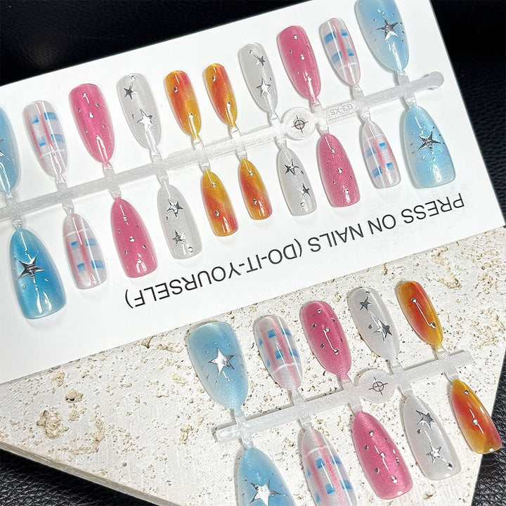 Starry Themed Press-On Nail Set Kalsten