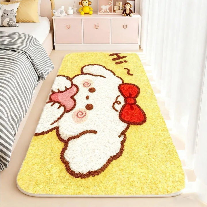 Cute Plush Animal Themed Bath Mat Decor