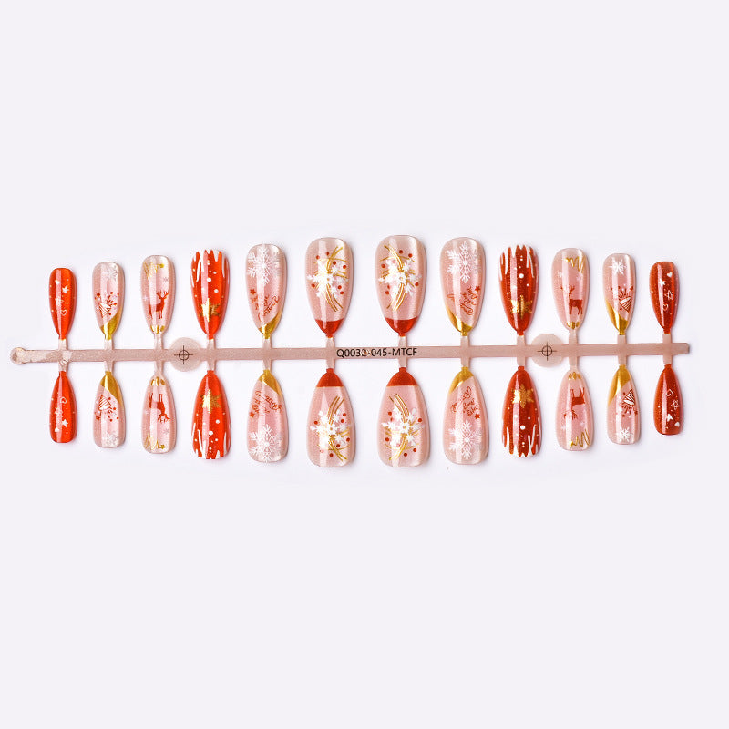 Festive Themed Christmas Press-On Nail Art Set