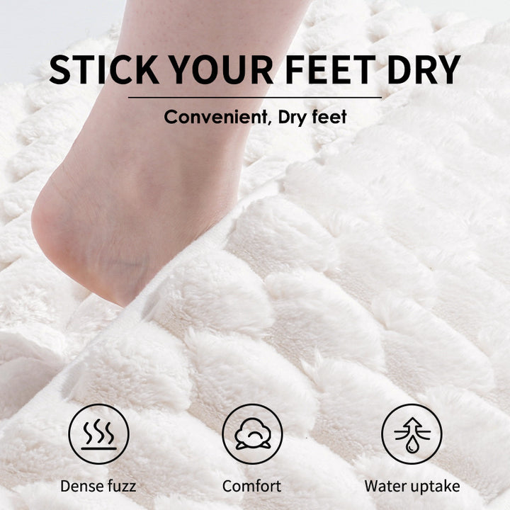 Plush Textured Bath Mat