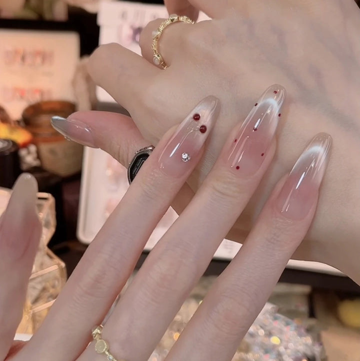Artistic Long Gel Nail Extensions