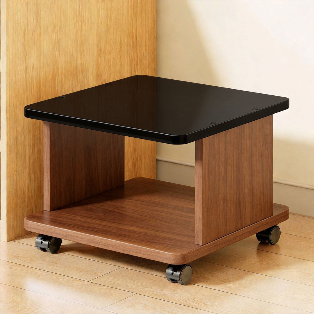 Low-Profile Rolling Printer & Office Equipment Stand with Open Storage Shelf and Smooth Swivel Casters
