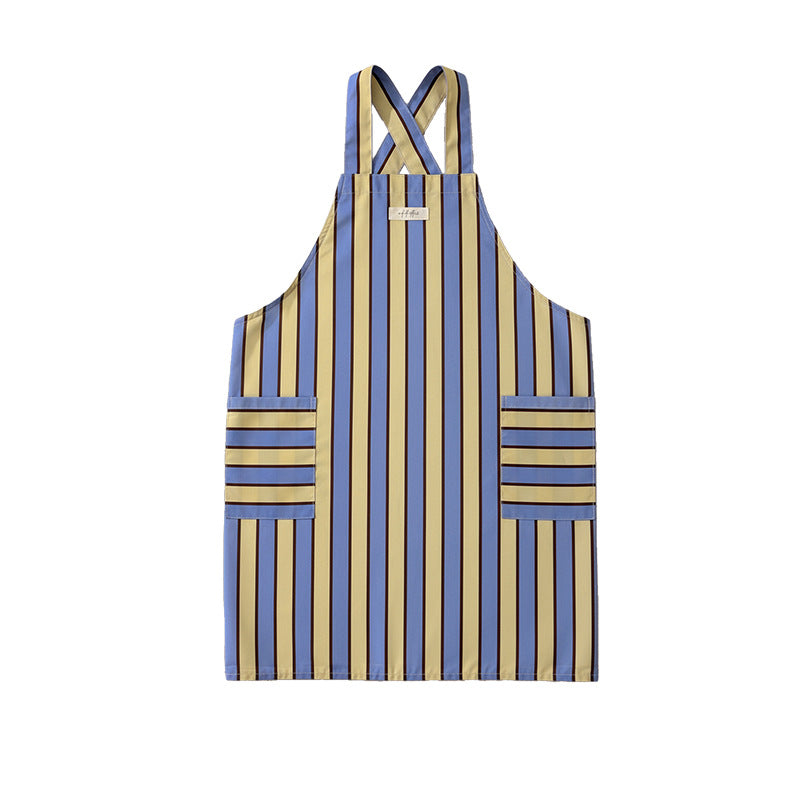 Bib apron with crossed straps and large front pockets Kalsten