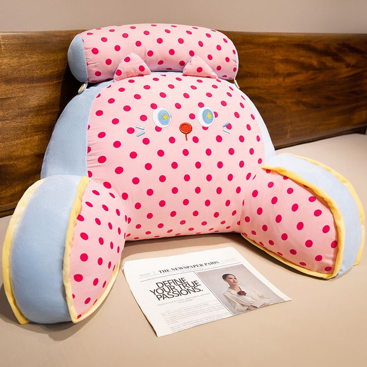Plush back support cushion with cat design Kalsten