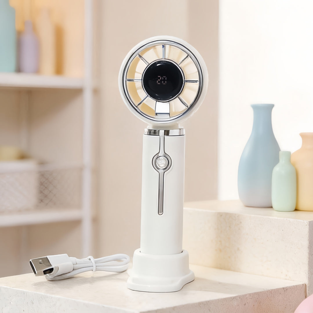 Women's portable USB hand fan with variable speed control Kalsten