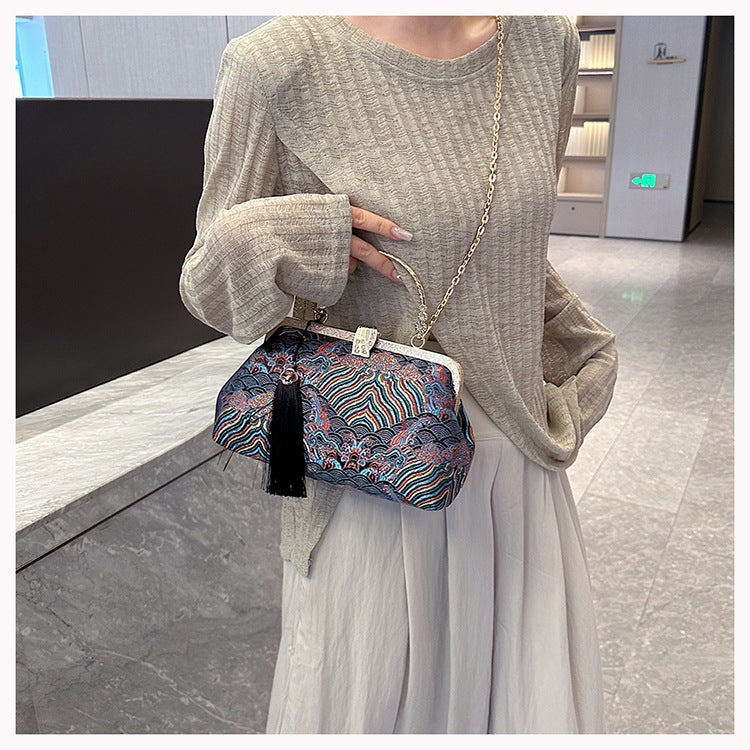 Vintage Embroidered Designer Handbag