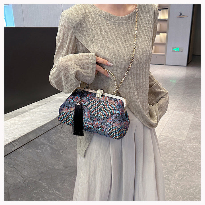Vintage Embroidered Designer Handbag