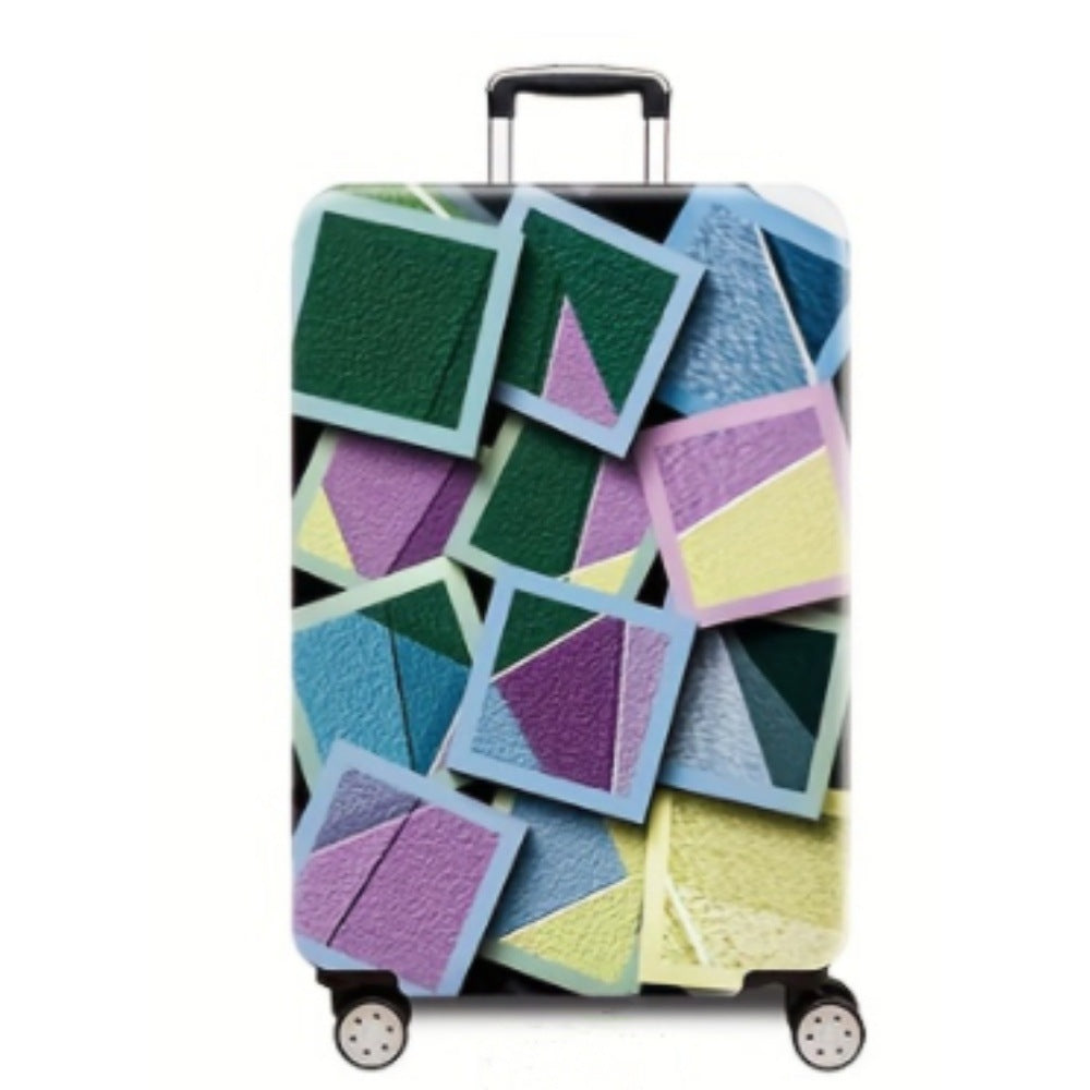 Women's hard-shell suitcase with creative multi-format pattern Kalsten