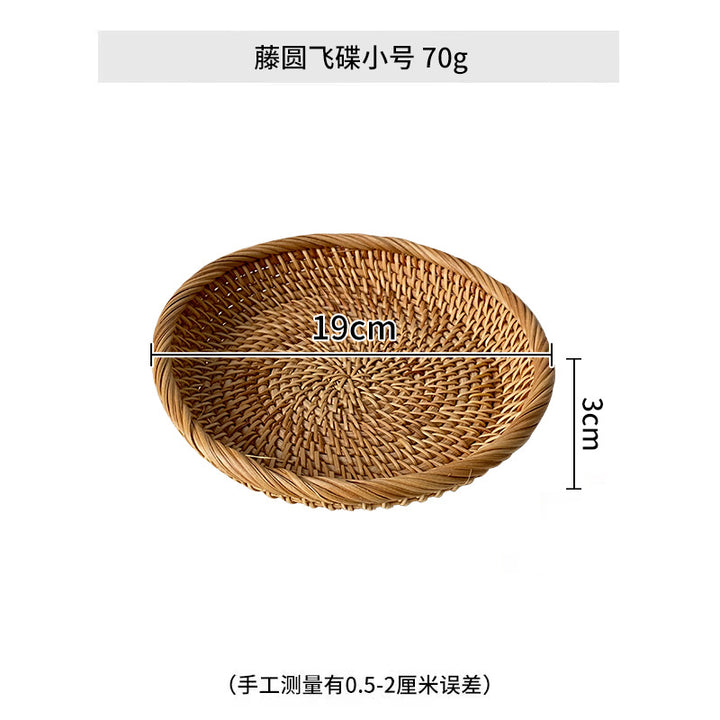 Ladies chic round basket made of natural willow material Kalsten