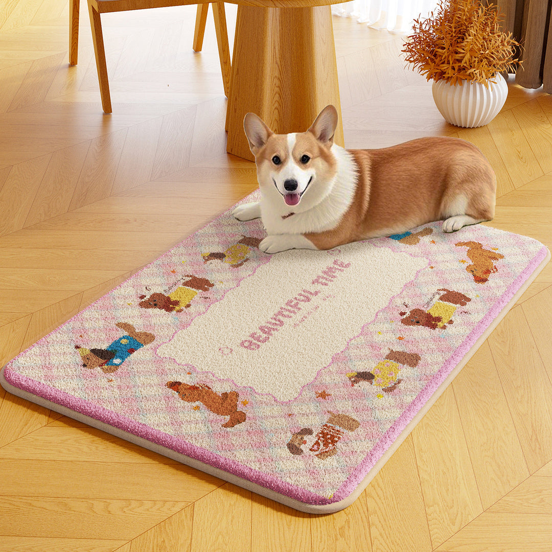 Cute Bear-Shaped Plush Area Rug