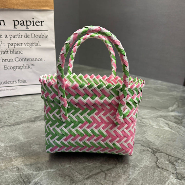 Handcrafted basket bag in stylish design Kalsten