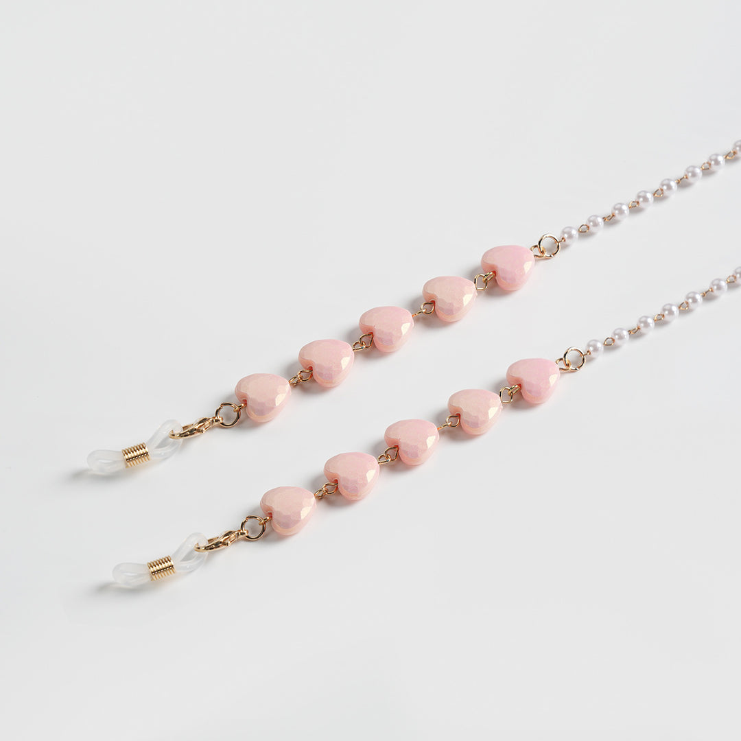 Heart-Shaped Beaded Eyewear Chain kalsten